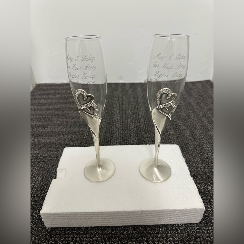 Stunning Wedding Toasting Flutes -SET OF 2